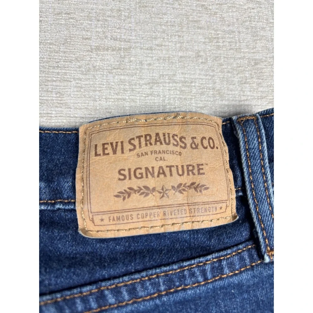 Levi Strauss Signature Athletic Fit l Mens 40x32 Dark Wash Denim Jeans